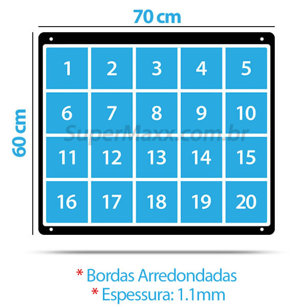 Painel numerador prisma magnetico numerico de estacionamento